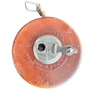 Vintage Lufkin Rule Co Sterling Linen Tape 50 Foot Measuring Tape USA Industrial